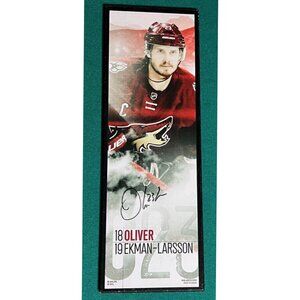 Rare Autographed Arizona Coyotes NHL Oliver Ekman-Larsson 15" Hockey Plaque 2018